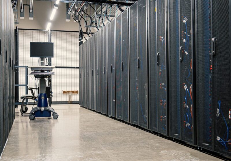 Server aisle in a data centre