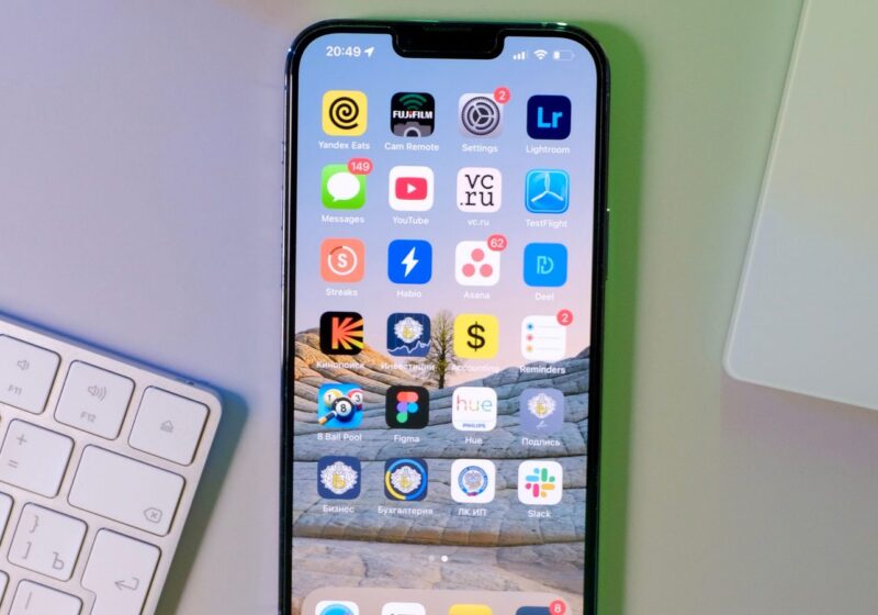 Smartphone on a desk